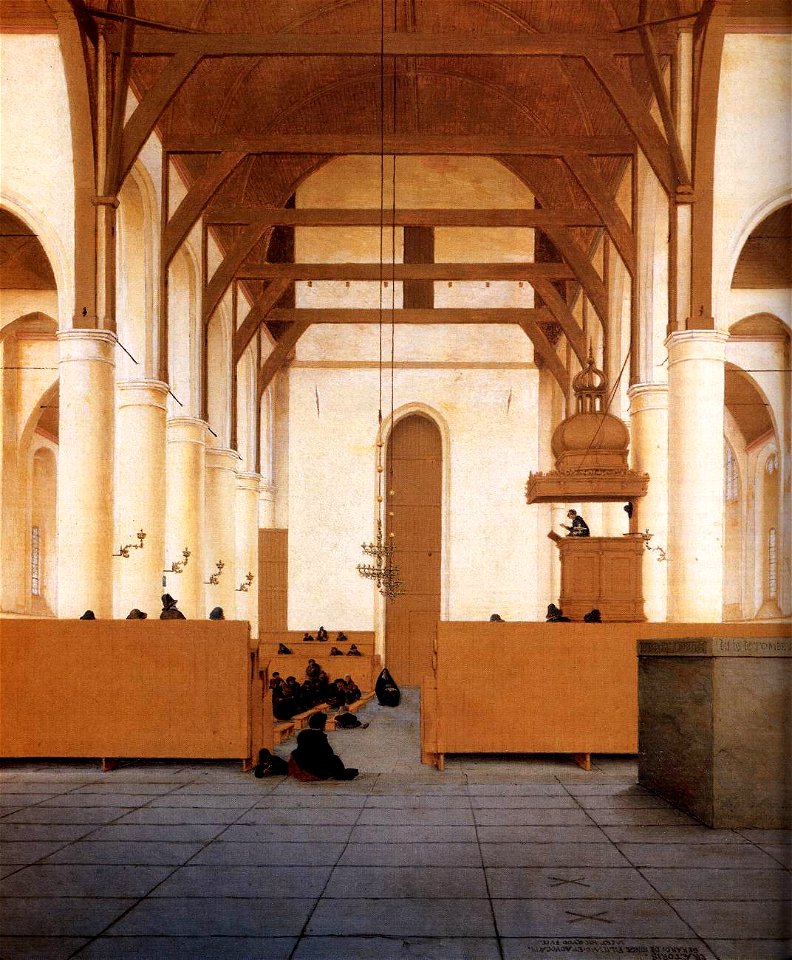 Pieter Jansz. Saenredam - Interior of the Church of St Odulphus, Assendelft (detail) - WGA20620