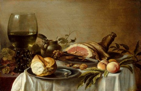 Pieter Claesz. - Still-life - WGA4968. Free illustration for personal and commercial use.