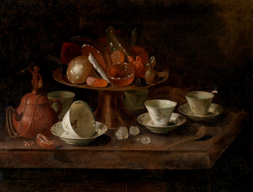 Pieter Gerritsz van Roestraten Stillleben mit Schokoladentassen