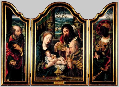 Pieter Coecke van Aelst - Triptych - WGA5124. Free illustration for personal and commercial use.