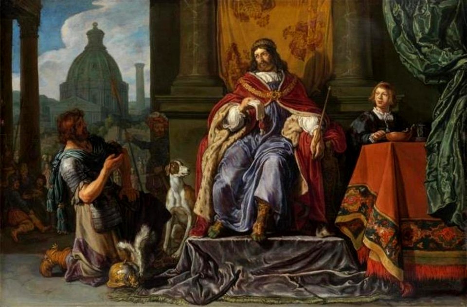 Pieter Lastman - David geeft Uria de brief voor Joab (2 Samuel 11-14) - NK2834 - Mauritshuis