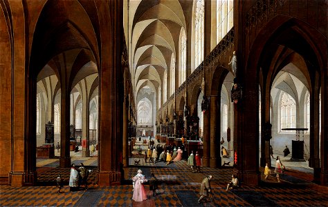 Pieter Neefs the Younger - The nave of Antwerp Cathedral