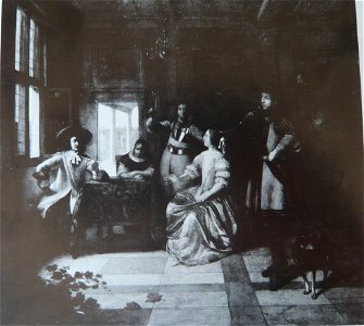 Pieter de Hooch - A Merry Company with a Trumpeter
