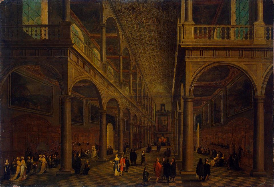 Pieter Neefs and Frans Francken III - Interior of St Charles Borromeo Church in Antwerp