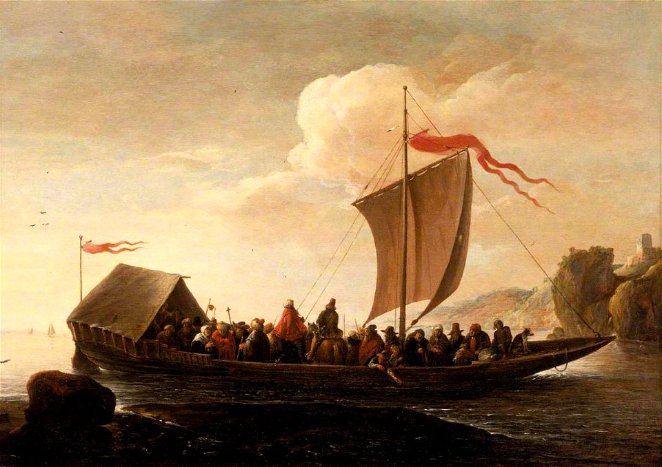 Pieter de Bloot (c.1602-1658) - A Ferry Boat on a Calm Sea - BHC0791 - Royal Museums Greenwich