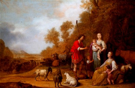 Pieter Symonsz Potter - Jacob Urging Leah and Rachel to Flee from Laban - 409 - Mauritshuis