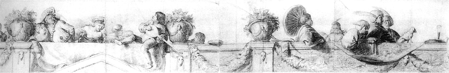 Pieter Fransz. de Grebber - The Surrounding Gallery at Honselaarsdijk (detail) - WGA10399
