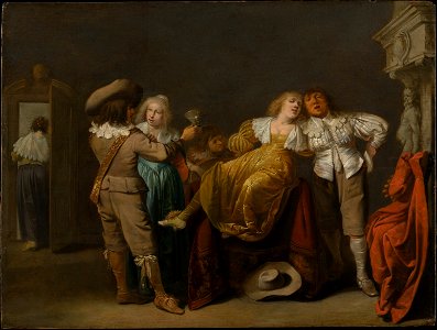 Pieter Jansz. Quast, A Party of Merrymakers, The Metropolitan Museum of Art. Free illustration for personal and commercial use.