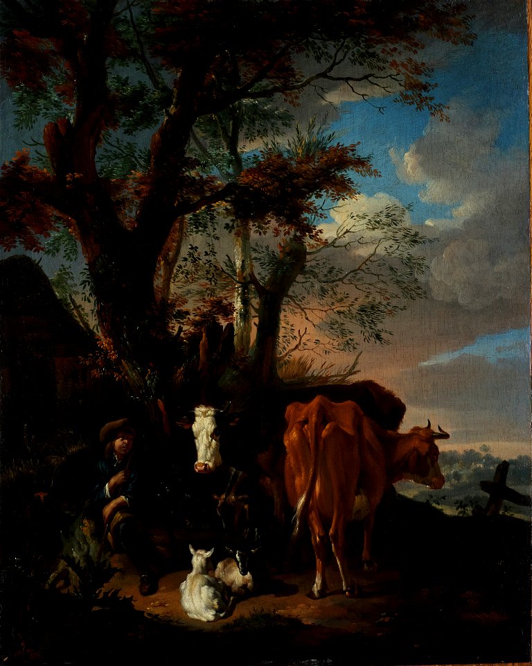 Pieter van Bloemen - A Herdsman with Cattle and Sheep - 2019-450 - Princeton University Art Museum