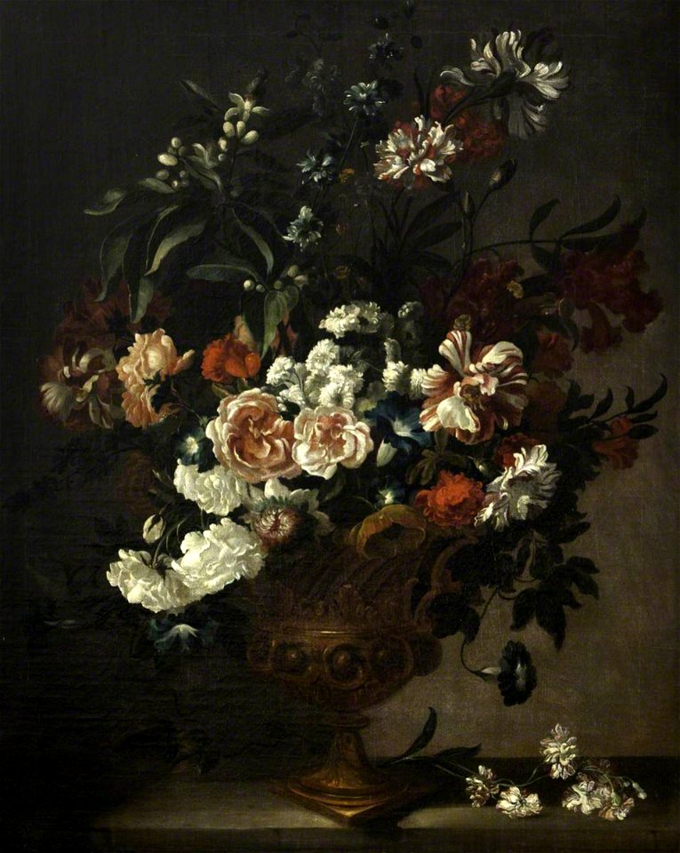 Pieter Hardimé (1677-1678-1758) - A Bronze Urn with Flowers on a Ledge - 414218 - National Trust