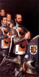 Pieter Pourbus - Portrait of Jan Lopez Gallo and His Three Sons - WGA18256