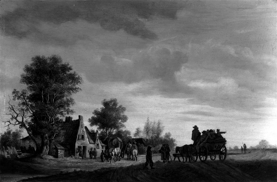 Pieter De Neyn - Travellers Arriving at an Inn - 1933.1070 - Art Institute of Chicago
