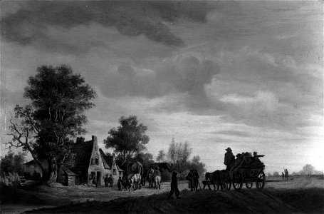 Pieter De Neyn - Travellers Arriving at an Inn - 1933.1070 - Art Institute of Chicago