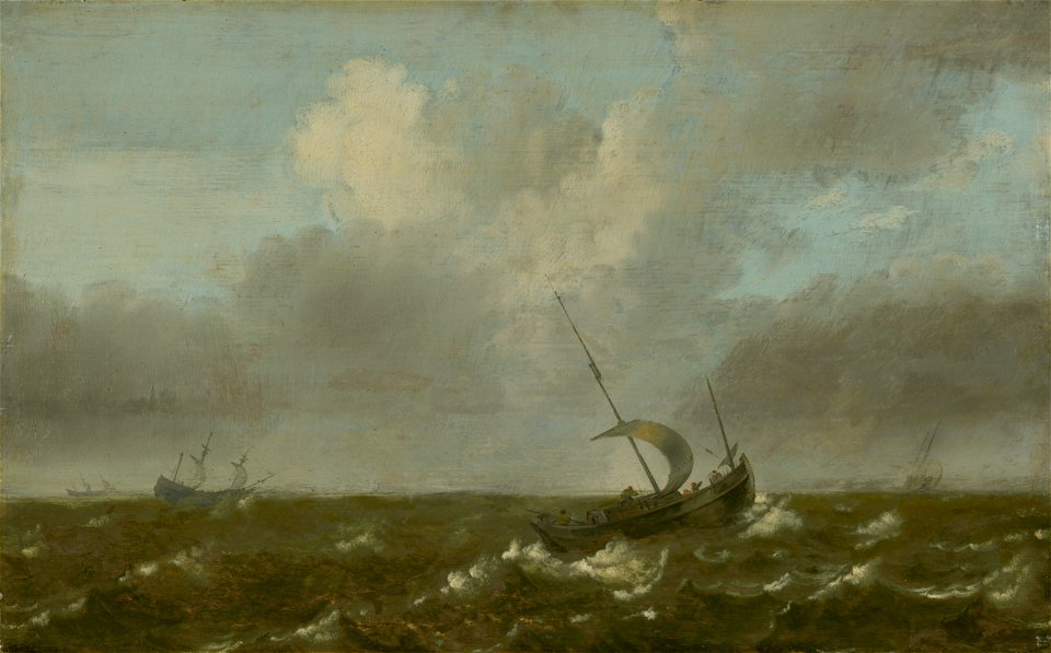 Pieter Mulier st. - Boats on a Stormy Sea - O 1087 - Slovak National Gallery