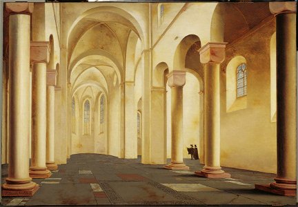 Pieter Saenredam - Geïdealiseerd interieur van de Pieterskerk te Utrecht