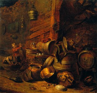 Pieter Quast Jansz. - Cellar Interior - Google Art Project. Free illustration for personal and commercial use.