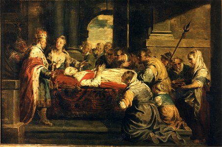 Pieter Jozef Verhaghen - The body of the blessed Margaretha of Louvain laid out