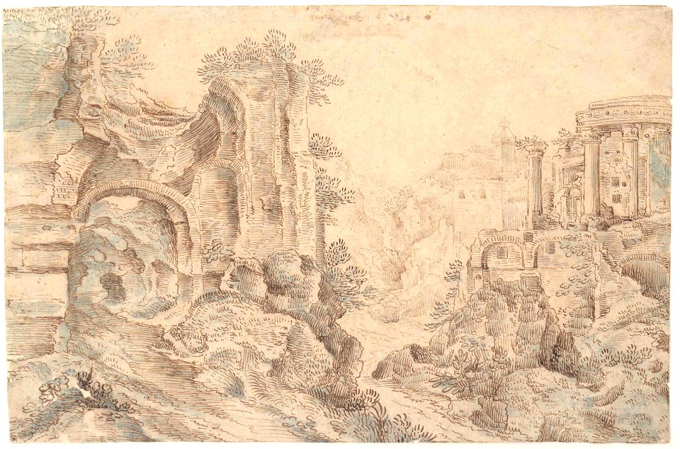 Pieter Stevens - View of the landscape near Tivoli