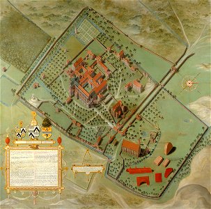Pieter Pourbus - 1571 Plan for Ten Duin Abbey in Koksijde