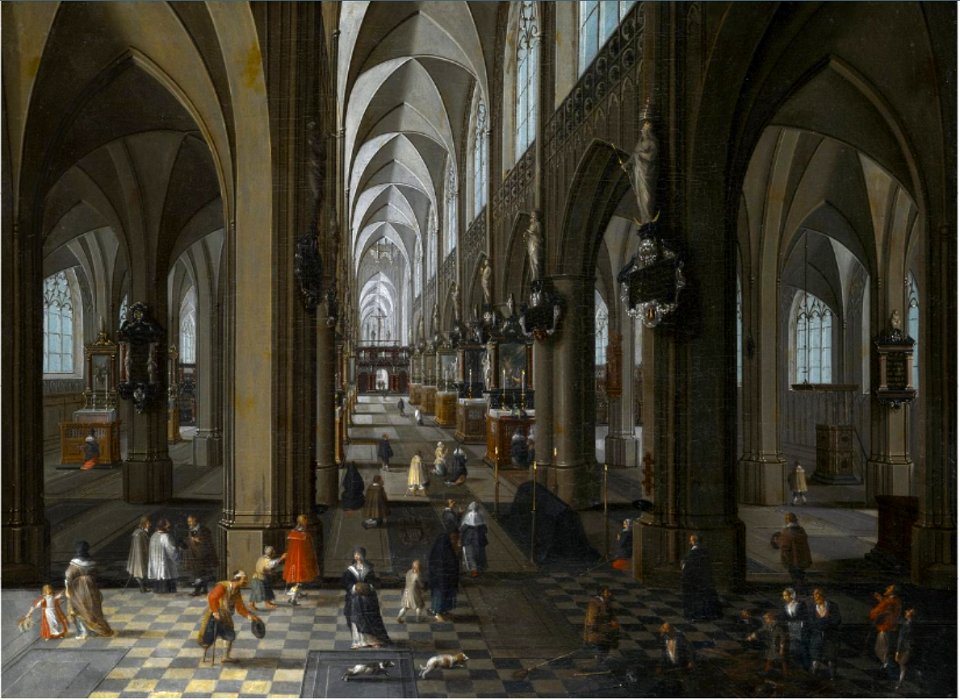 Pieter Neefs the Elder - The Interior of Antwerp Cathedral