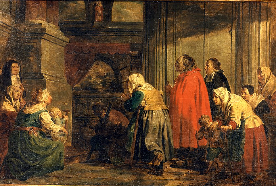 Pieter Jozef Verhaghen - The blessed Margaretha of Louvain worshiped by believers