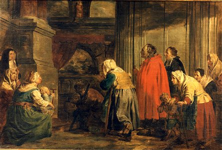 Pieter Jozef Verhaghen - The blessed Margaretha of Louvain worshiped by believers