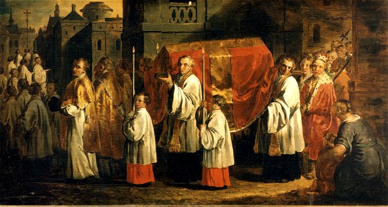 Pieter Jozef Verhaghen - The funeral procession blessed Margaretha of Louvain