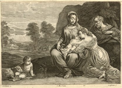 Pieter Lisebetten - Holy Family with little John the Baptist and a saint SVK-SNG.G 11965-141