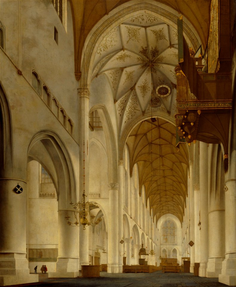Pieter Jansz. Saenredam - The Interior of St Bavo's Church, Haarlem (the 'Grote Kerk') - Google Art Project