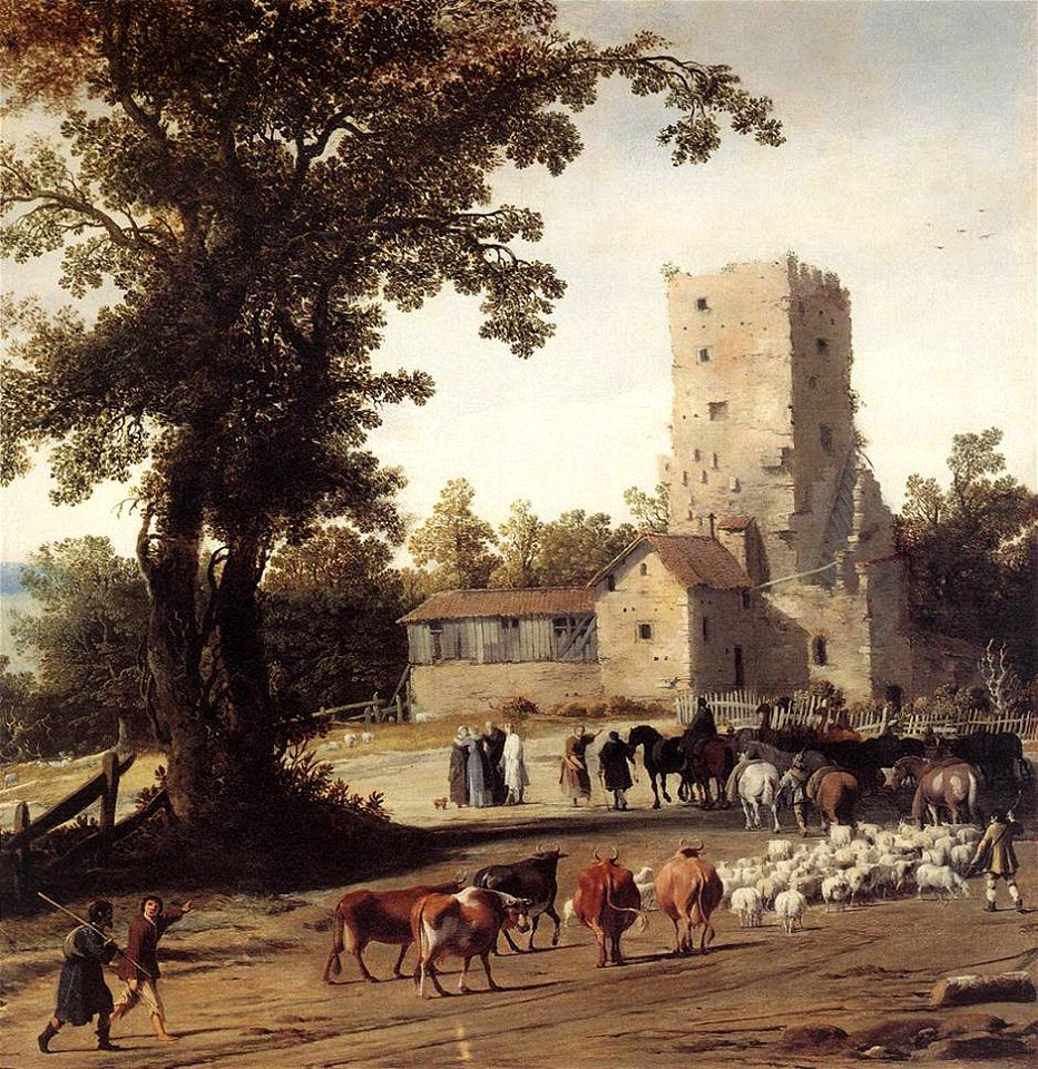Pieter Post - Italianate Landscape with the Parting of Jacob and Laban - WGA18194