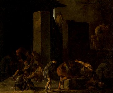 Pieter van Laer (1599-c.1642) - Thieves Gaming - 108924 - National Trust
