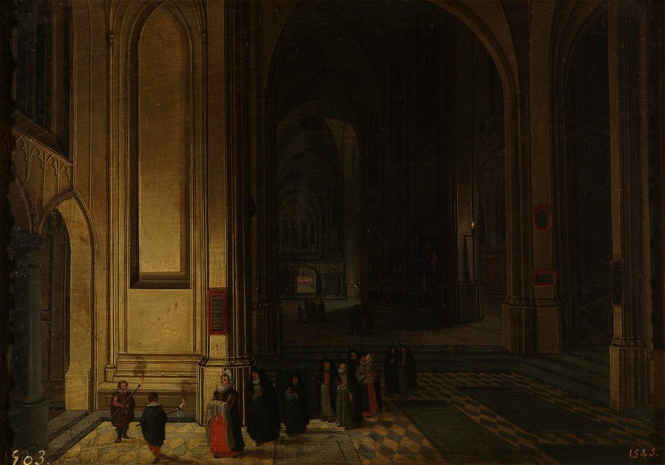 Pieter Neefs the Elder - Interior of a church or the Offering