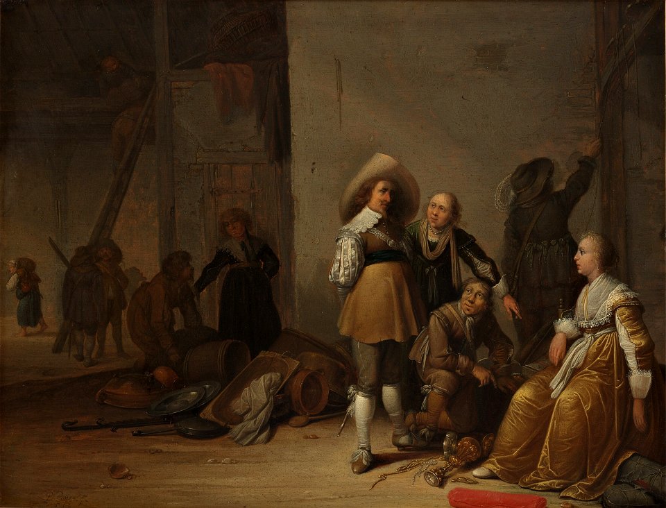 Pieter Symonsz. Potter - Requisitie op de deel van een boerderij - 1679 (OK) - Museum Boijmans Van Beuningen