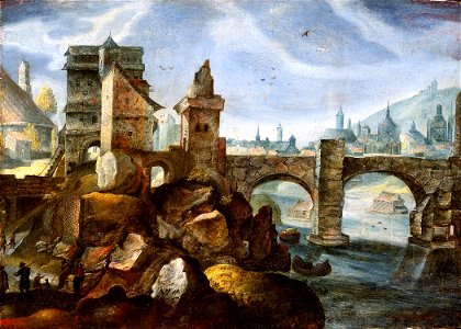 Pieter Stevens II - A Capriccio View of a City (possibly Prague)