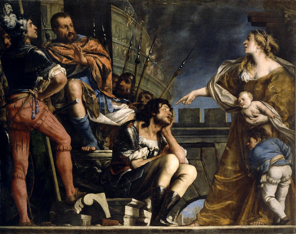 Pietro della Vecchia - Hasdrubal's wife denouncing her husband before Scipio Africanus