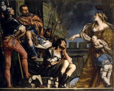 Pietro della Vecchia - Hasdrubal's wife denouncing her husband before Scipio Africanus