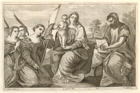 Pieter van Lisebetten after Palma il Vecchio - Madonna and Child with Sts SVK-SNG.G 11965-204
