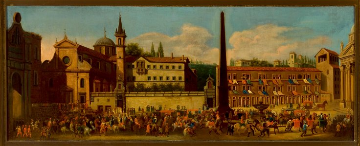 Pieter van Bloemen - Entry of prince Michał Radziwiłł to Rome - 185962 MNW - National Museum in Warsaw