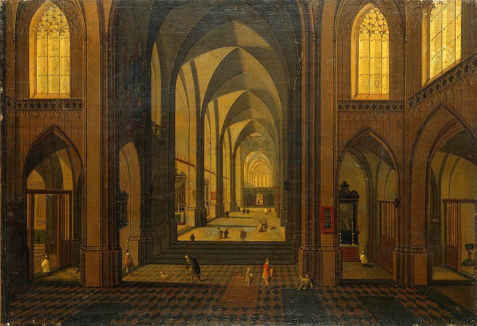 Pieter Neeffs (I) and Frans Francken (III) - Interior of a Gothic Church