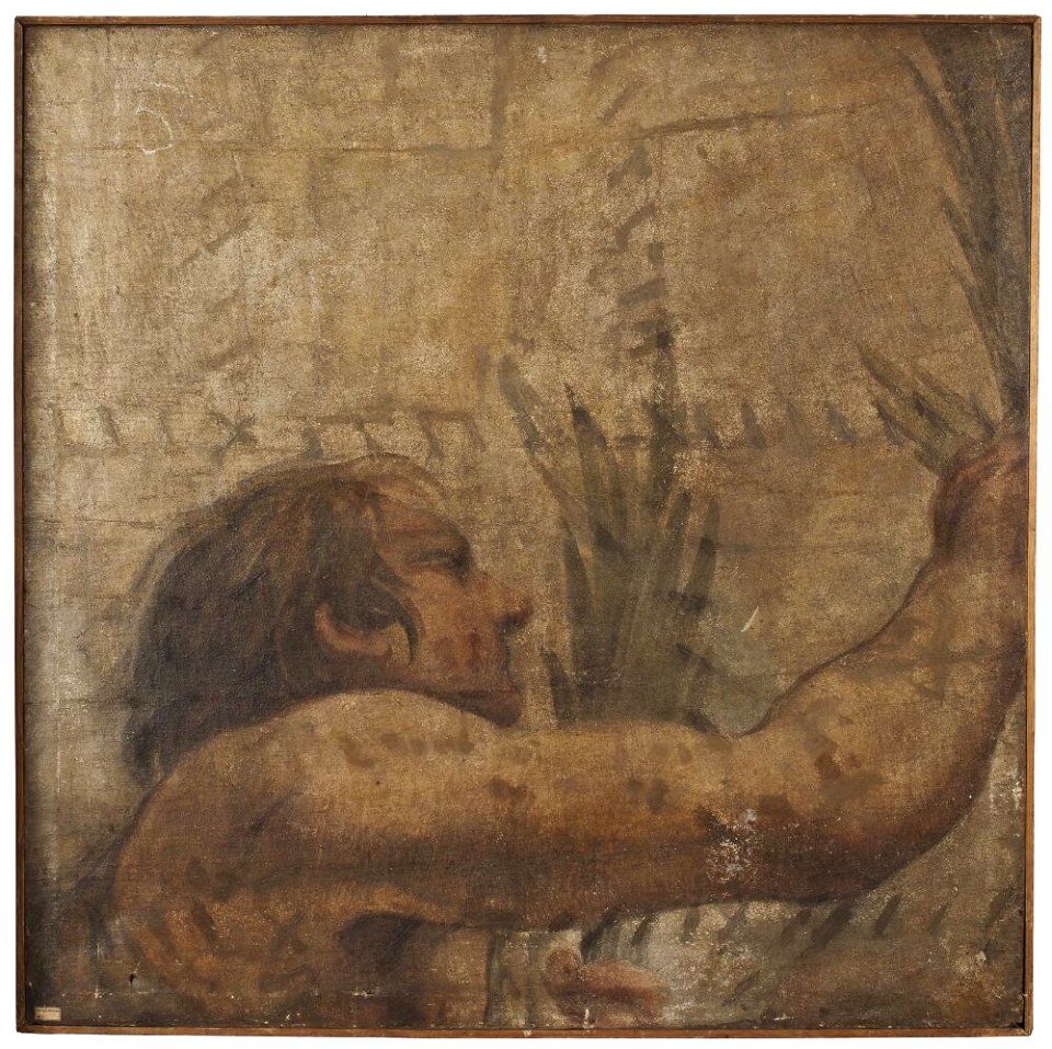Pietro da Cortona - Detail of the vault of the Chapel of St Sebastian in St Peter’s, Rome,cartoon - NM 7209 - Nationalmuseum