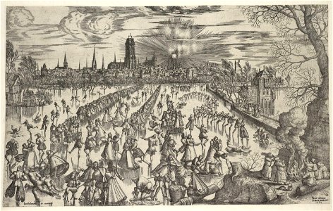 Pieter van der Borcht (I) - Fun on the Ice in Mechelen