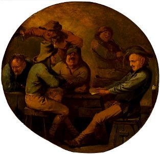 Pieter Quast - The Card Players - 658 - Mauritshuis. Free illustration for personal and commercial use.