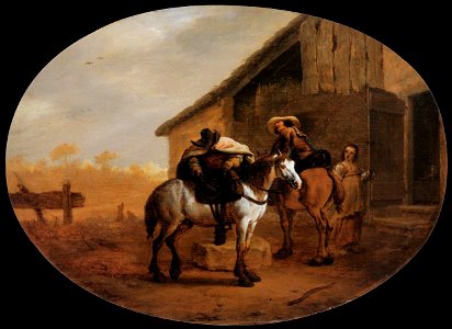Pieter van Laer - Departure from the Inn - WGA12371