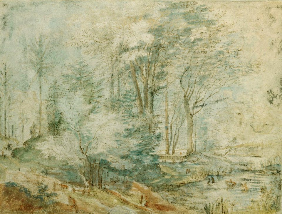 Pieter Stevens II - Landscape with Pond