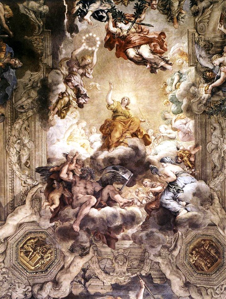 Pietro da Cortona - Allegory of Divine Providence and Barberini Power (detail) - WGA17684