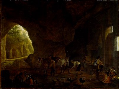 Pieter van Laer - Blacksmith in a Roman ruin