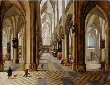 Pieter Neefs the Younger - The Interior of Antwerp Cathedral
