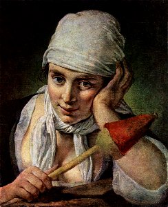Pietro Antonio Rotari - Young Girl with Distaff - WGA20146. Free illustration for personal and commercial use.