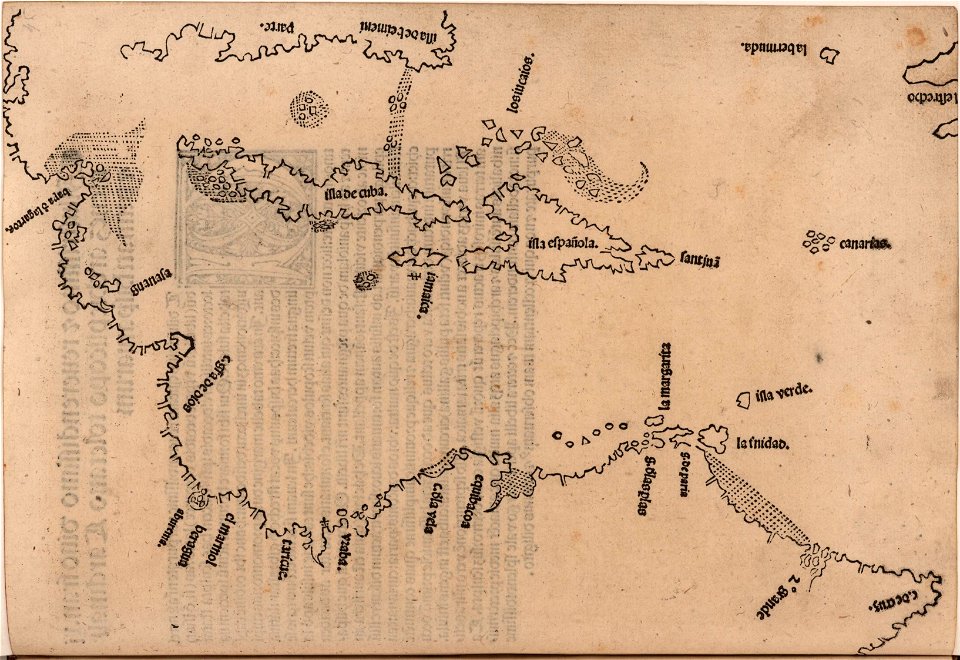 Pietro Martire d'Anghiera Map of the Caribbean 1511 JCB