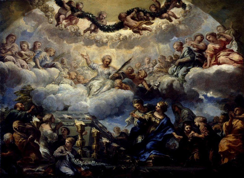 Pietro da Cortona - Saint Constantia's Vision before the Tomb of Saints Agnes and Emerentiana - Google Art Project